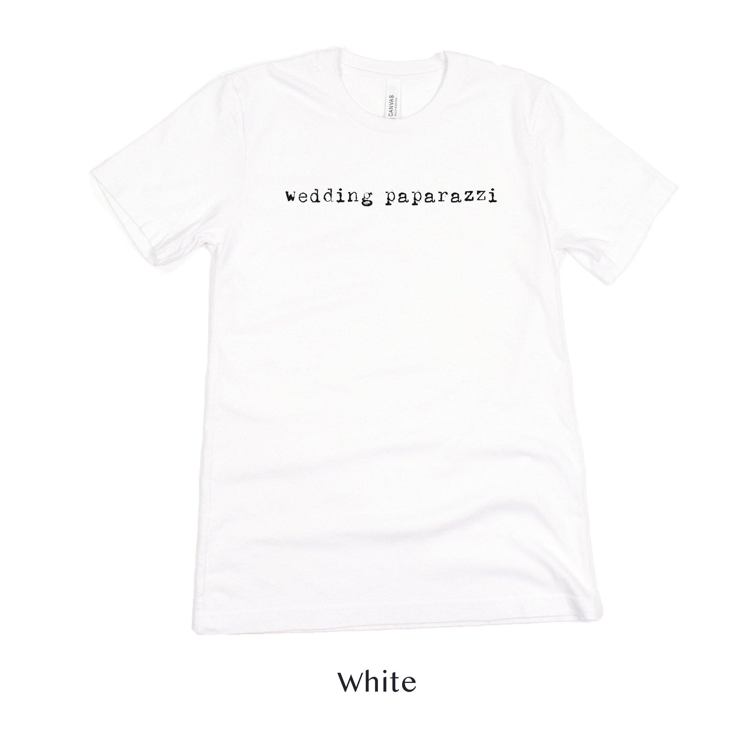 Wedding Paparazzi Wedding Photographer Gift Shirt Short-sleeve Tee by Oaklynn Lane