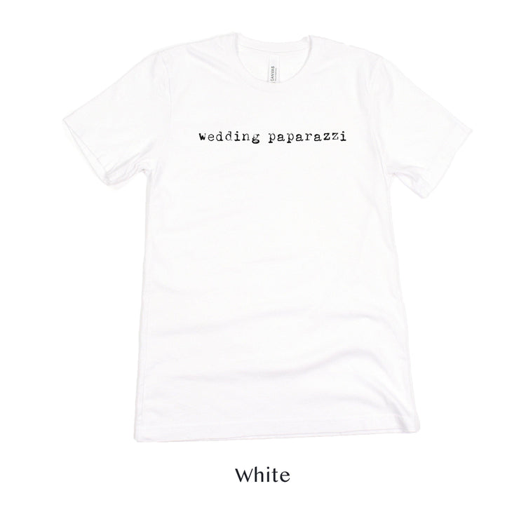 Wedding Paparazzi Wedding Photographer Gift Shirt Short-sleeve Tee by Oaklynn Lane