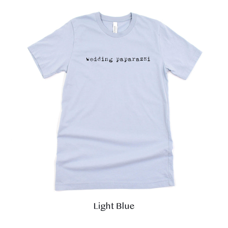 Wedding Paparazzi Wedding Photographer Gift Shirt Short-sleeve Tee by Oaklynn Lane