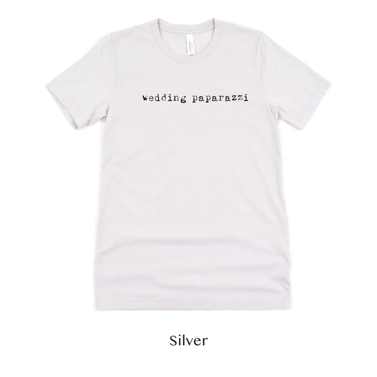 Wedding Paparazzi Wedding Photographer Gift Shirt Short-sleeve Tee by Oaklynn Lane