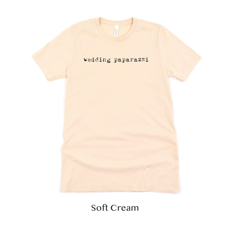 Wedding Paparazzi Wedding Photographer Gift Shirt Short-sleeve Tee by Oaklynn Lane