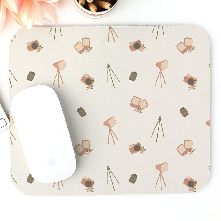 Wedding Photographer Mouse Pad (Rectangle) - Cute Camera Mousepad - Office Decor by Oaklynn Lane