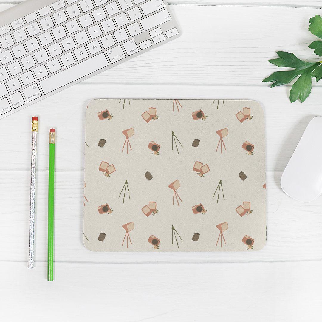 Wedding Photographer Mouse Pad (Rectangle) - Cute Camera Mousepad - Office Decor by Oaklynn Lane