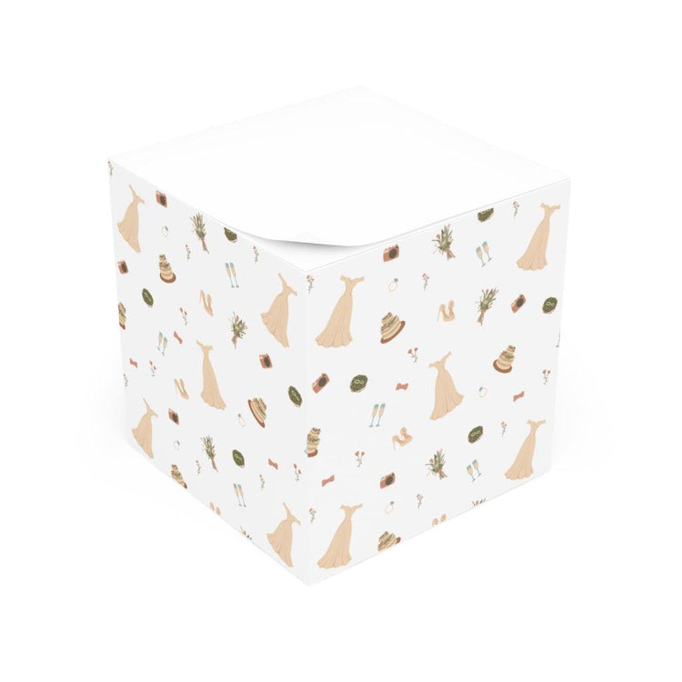 Weddings Icons Note Cube - Engagement Gift - Bride to Be - Bridesmaid Proposal Box - Wedding Planning - Wedding Vendor by Oaklynn Lane