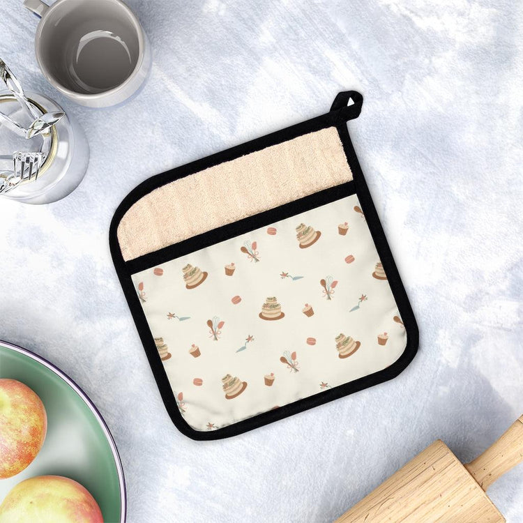 Whisked Away Bakers Pot Holder with Pocket by Oaklynn Lane