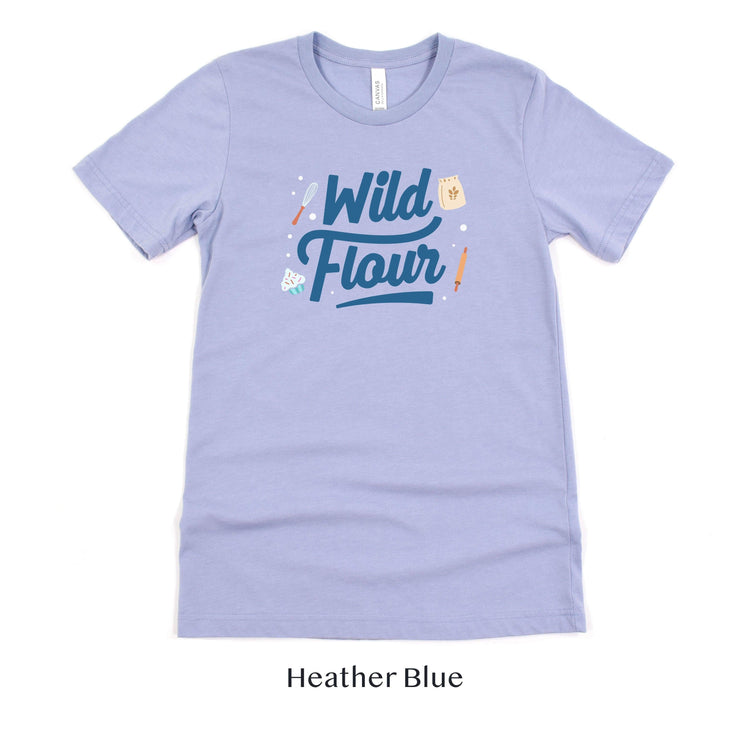 Wild Flour Cute Baker Tshirt - Funny Bakery Shirt - Cupcake - Rolling Pin by Oaklynn Lane