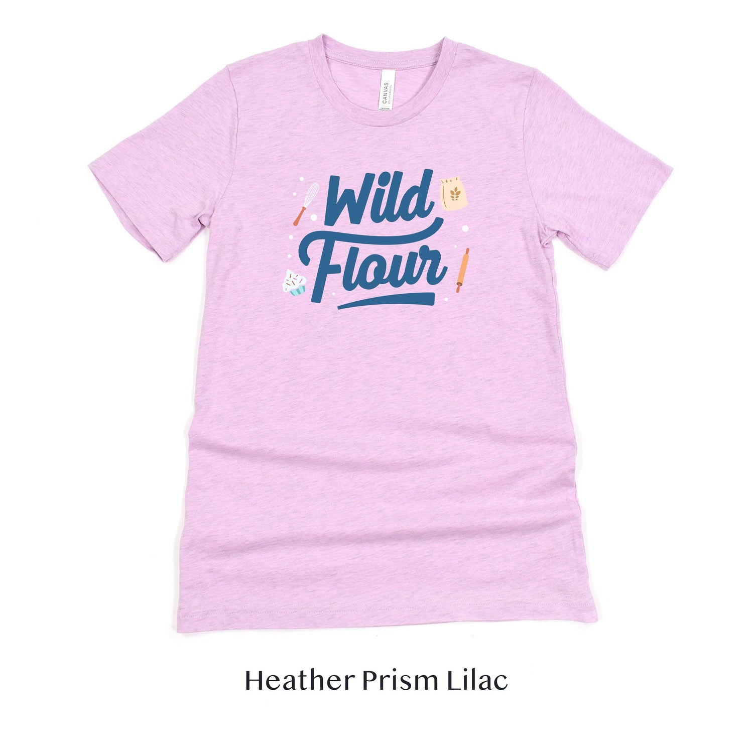 Wild Flour Cute Baker Tshirt - Funny Bakery Shirt - Cupcake - Rolling Pin by Oaklynn Lane