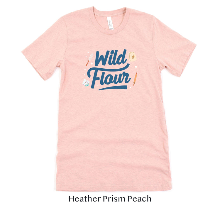 Wild Flour Cute Baker Tshirt - Funny Bakery Shirt - Cupcake - Rolling Pin by Oaklynn Lane