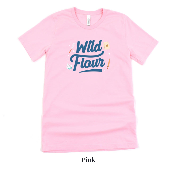 Wild Flour Cute Baker Tshirt - Funny Bakery Shirt - Cupcake - Rolling Pin by Oaklynn Lane