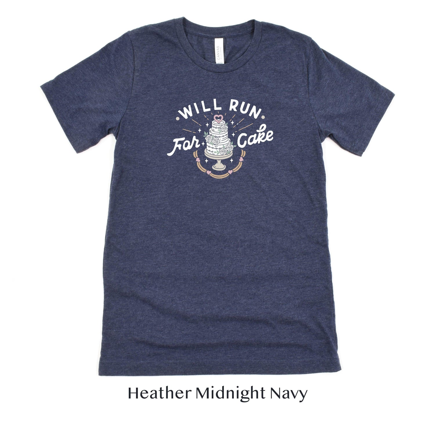 Will Run For Cake - Bride and Groom Workout Shirts - Short-sleeve tshirt by Oaklynn Lane