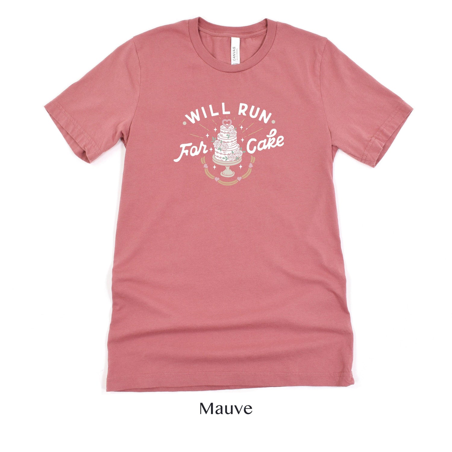 Will Run For Cake - Bride and Groom Workout Shirts - Short-sleeve tshirt by Oaklynn Lane