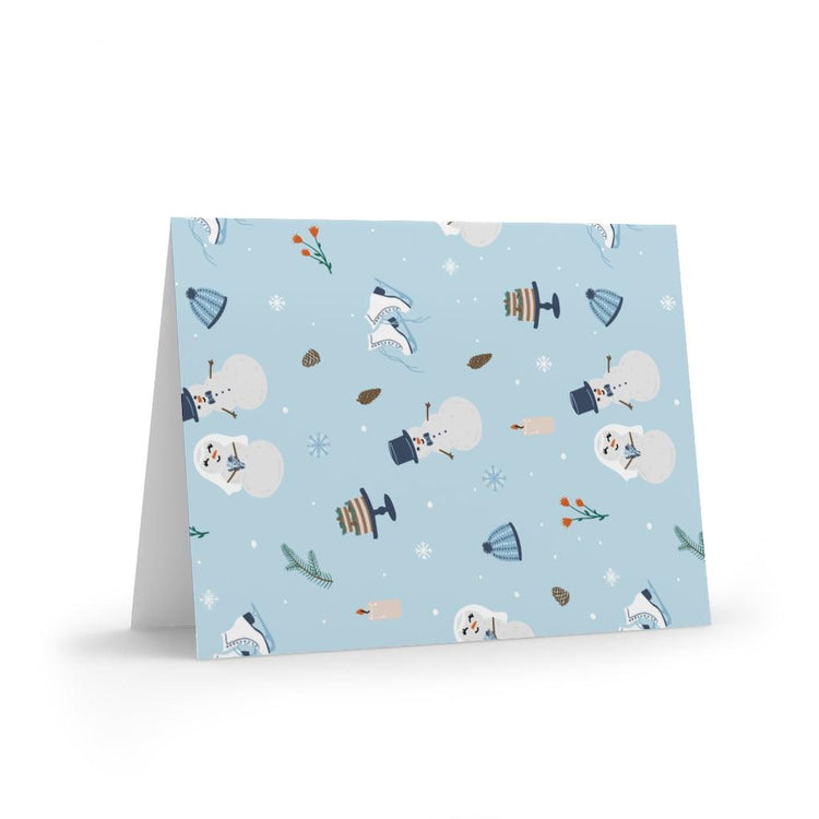 Winter Wonderland Snowman Bride and Groom Wedding Thank You, Congratulations and Greeting Note cards (8, 16, or 24 pcs) by Oaklynn Lane