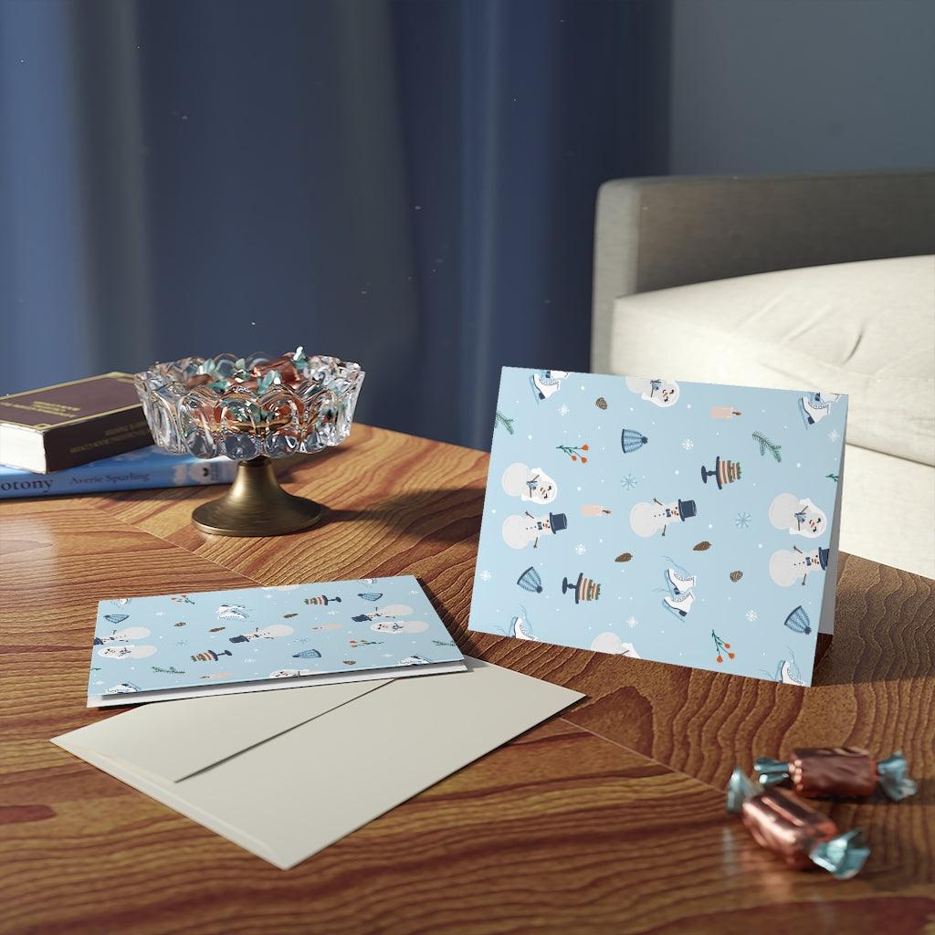 Winter Wonderland Snowman Bride and Groom Wedding Thank You, Congratulations and Greeting Note cards (8, 16, or 24 pcs) by Oaklynn Lane