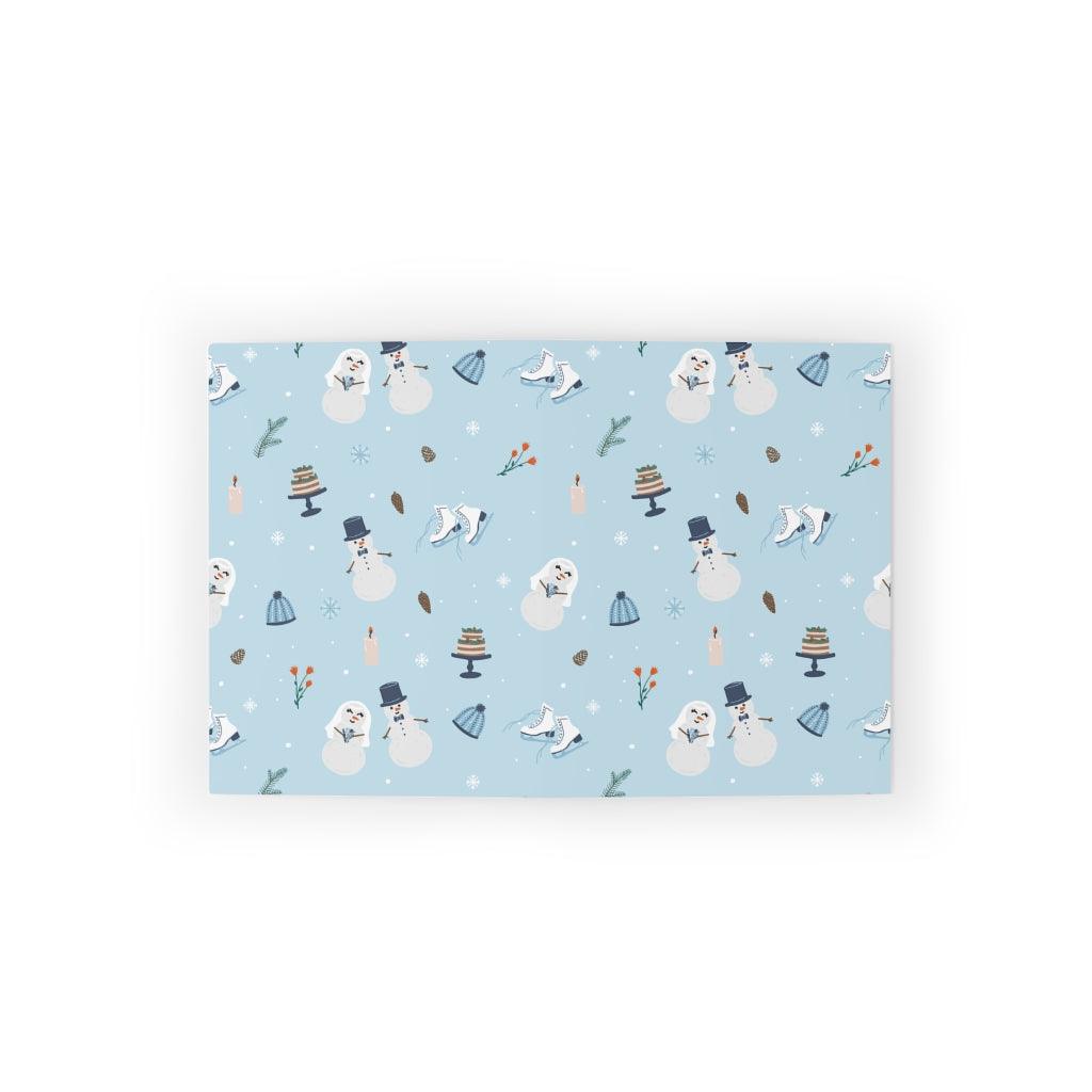 Winter Wonderland Snowman Bride and Groom Wedding Thank You, Congratulations and Greeting Note cards (8, 16, or 24 pcs) by Oaklynn Lane