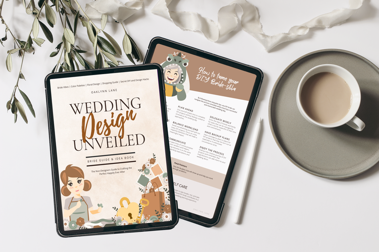 Wedding Design Guide and Idea Book Cover with Article About Taming Your DIY Bride-zilla