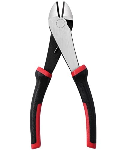 IGAN 7-inch Wire Cutters, Spring-loaded Side Cutters Dikes, Ultra Tough and Durable Diagonal Cutting Pliers in CRV Steel, Heavy Duty Cutting Pliers for Electrical, Artificial Flowers and Homes