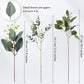Jexine 60 Pcs Mixed Eucalyptus Leaves Stems Bulk with White Seeds Artificial Silver Dollar Leaves Sprays Faux Oval Eucalyptus Leaves for Wreath Garland Floral Bouquets Arrangement Wedding Decoration