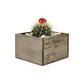 CYS EXCEL Wood Square Planter Box with Removable Plastic Liner (H:4" Open:6"x6") | Multiple Size Choices Wooden Planters | Indoor Decorative Flower Box