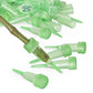 Royal Imports Floral Water Tubes/Vials for Flower Arrangements, Green - 2.5" (1/2" Opening) - Pointed Style - 25/Pack - w/Caps