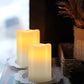 Hausware Flameless Candles Battery Operated Candles Set of 12 (D: 3" x H: 4") Real Wax Pillar Flickering Candles LED Flameless Candles with Remote and Timer Control (Ivory Color)