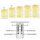 Nimiko Flameless Candles with Remote, Battery Operated Flickering Flameless Candles, LED Candles with Timer 2/4/6/8H, with Realistic LED Candles Set of 9 (D3 x H 3" 4" 5" 6" 7") (Ivory)