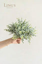 Ling's Moment Artificial Flocked Eucalyptus Greenery Spray, 18pcs Fake Branches Best Filler Faux Plants for DIY Wedding Bouquet Table Centerpieces Floral Arrangement and Christmas Decorations