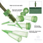 Royal Imports Floral Water Tubes/Vials for Flower Arrangements, Green - 2.5" (1/2" Opening) - Pointed Style - 25/Pack - w/Caps