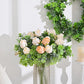 FuleHouzz 12pcs Artificial Eucalyptus Greenery Stems 16" Tall Fake Eucalyptus Leaves Branches for Wedding Bouquet Wreath Decor, Grey Green