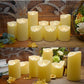 Nimiko Flameless Candles with Remote, Battery Operated Flickering Flameless Candles, LED Candles with Timer 2/4/6/8H, with Realistic LED Candles Set of 9 (D3 x H 3" 4" 5" 6" 7") (Ivory)