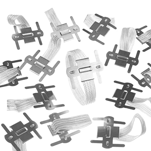 Royal Imports Silver/White Corsage Wrist Bands, Elastic Wristlets for Wedding Prom Flowers, Bulk Pack of 12