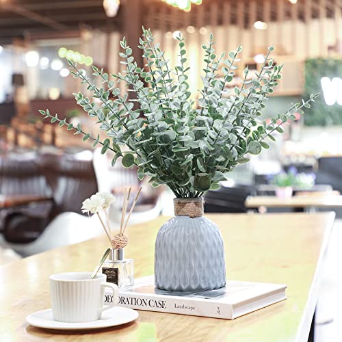 Canlierr 200 Pieces Eucalyptus Stems Faux Greenery Artificial Leaves Decor Branches for Wedding Centerpiece Flowers Bouquet Farmhouse Home Decoration