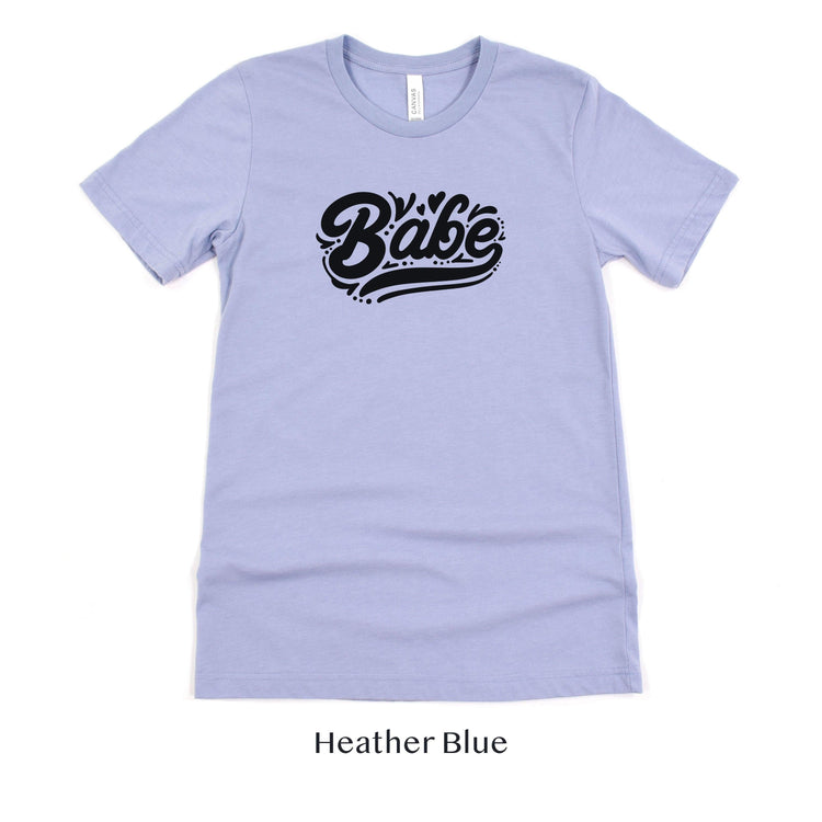Babe - Wedding Party - Bach Party Short-sleeve Tee by Oaklynn Lane - Wedding Party Heather Blue
