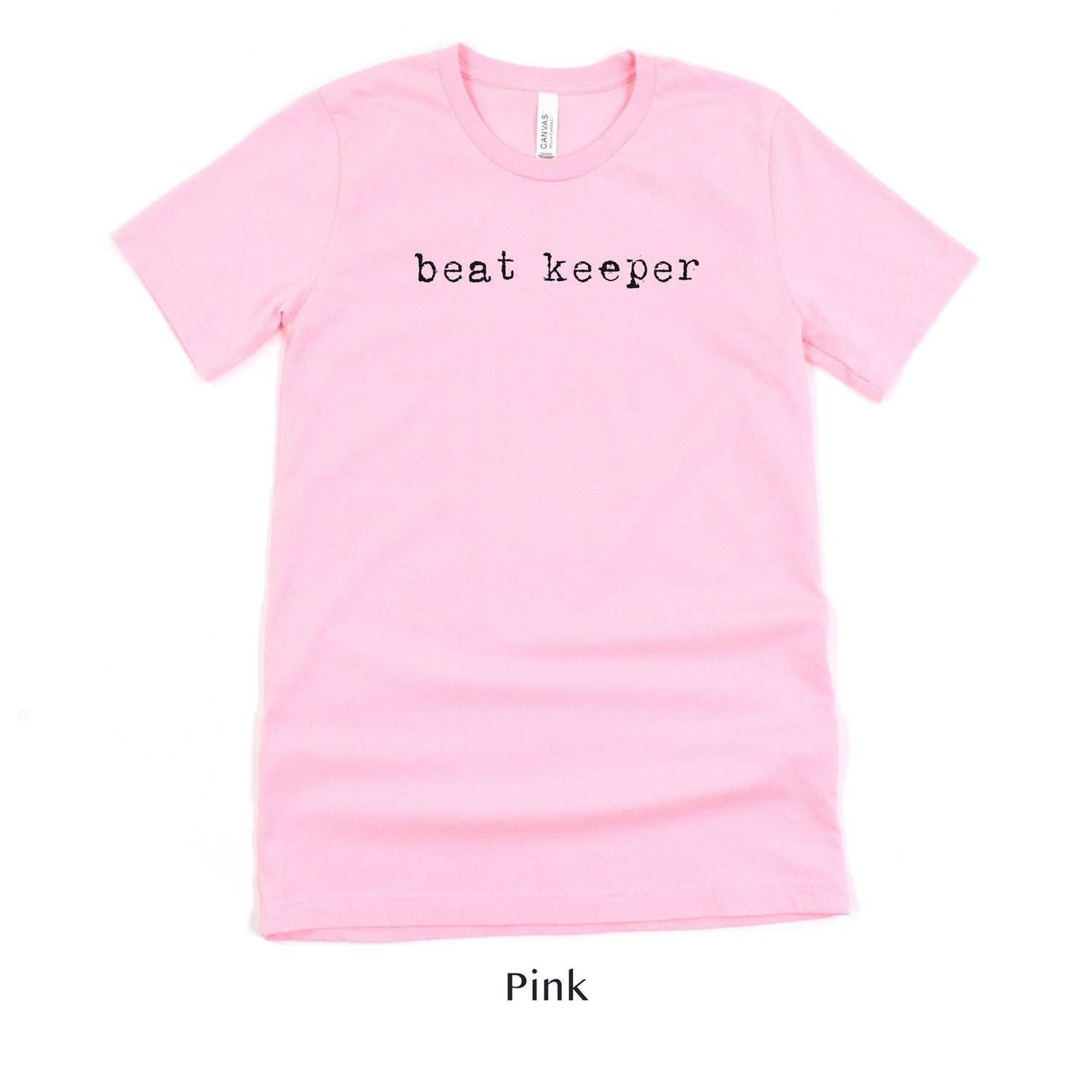 Beat Keeper - Wedding DJ Short-sleeve Tee by Oaklynn Lane - pink shirt