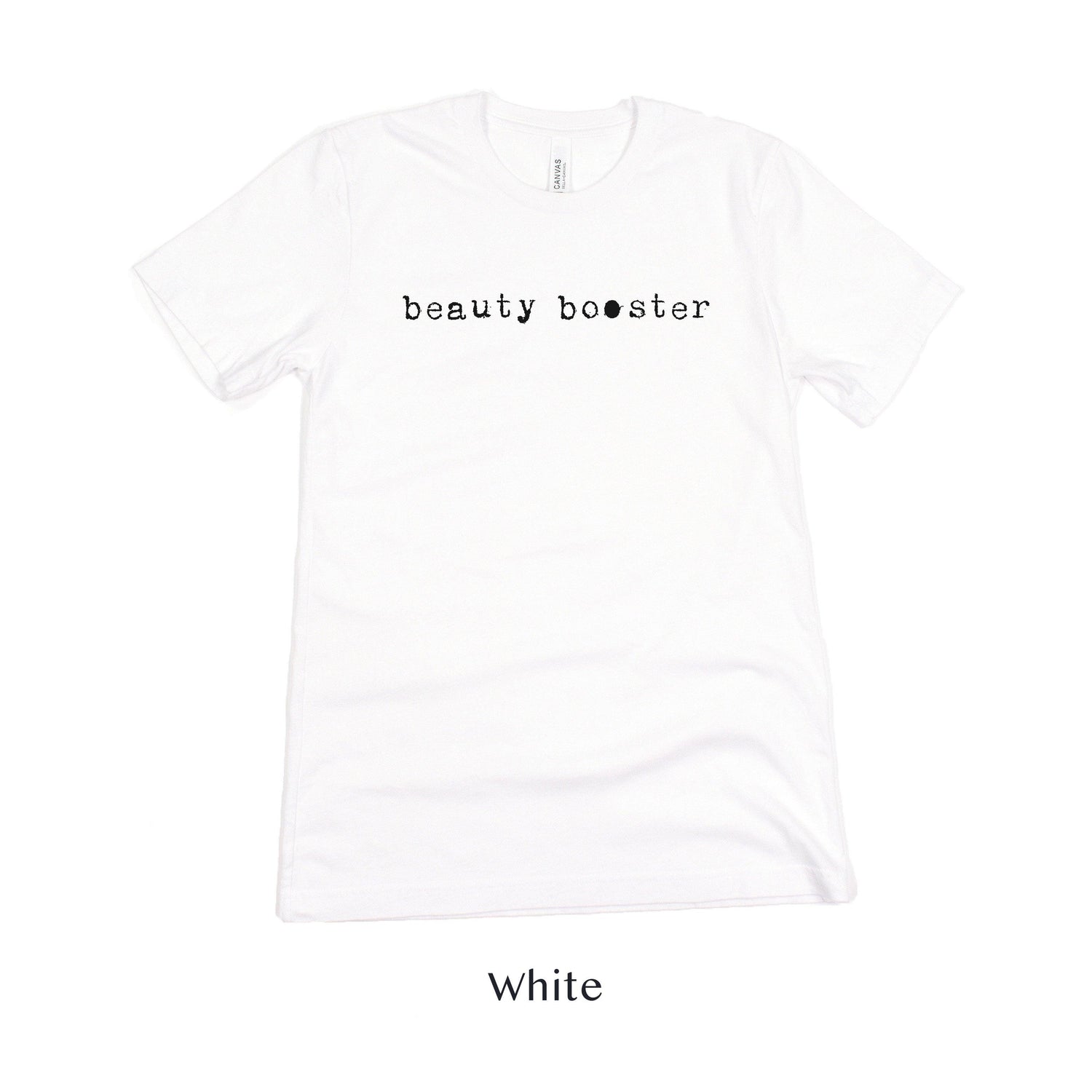 Beauty Booster - Hair and Makeup Artist shirt - HMUA Short-sleeve Tee by Oaklynn Lane - white shirt