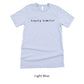Beauty Booster - Hair and Makeup Artist shirt - HMUA Short-sleeve Tee by Oaklynn Lane - light blue shirt
