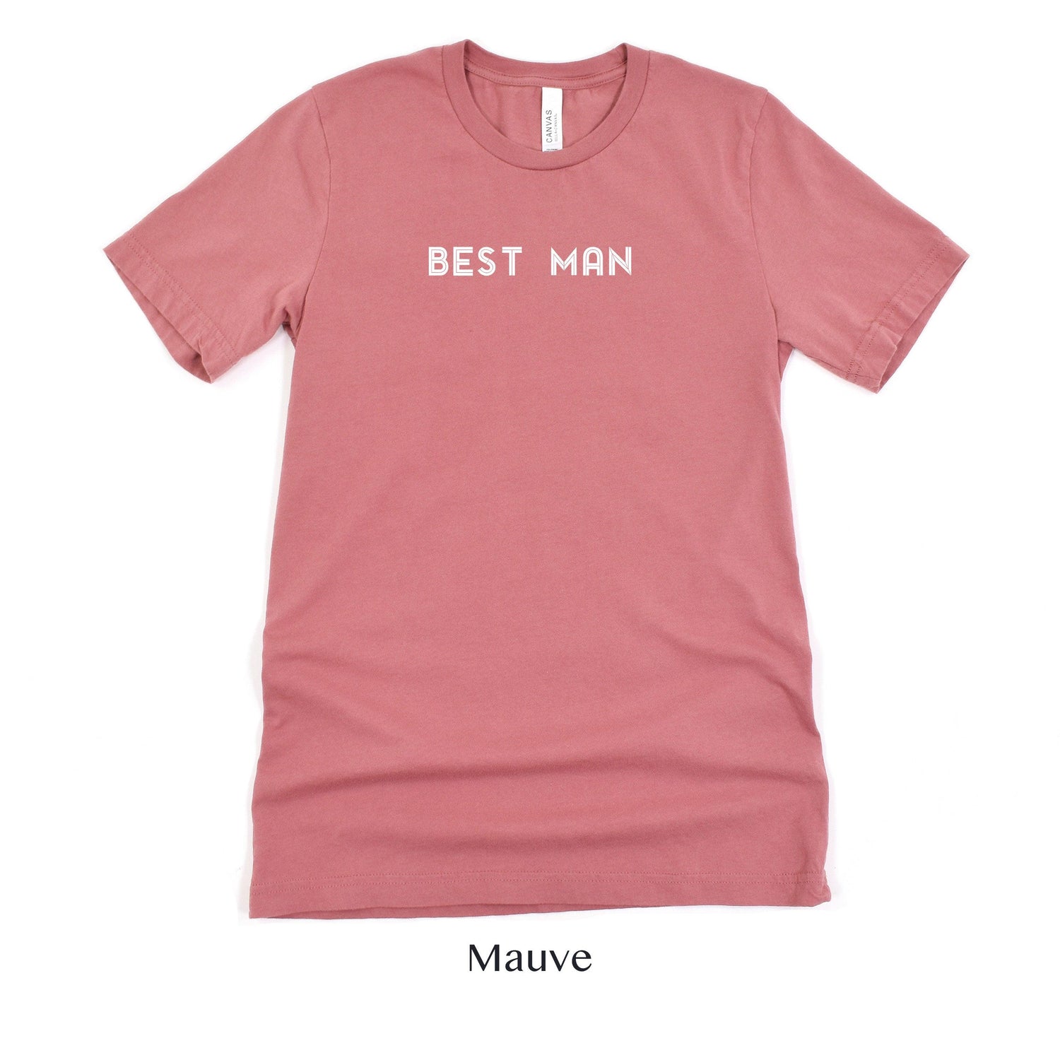 Best Man Shirt - Matching Wedding Party tshirts - Unisex t-shirt by Oaklynn Lane - Mauve Dusty Rose Shirt