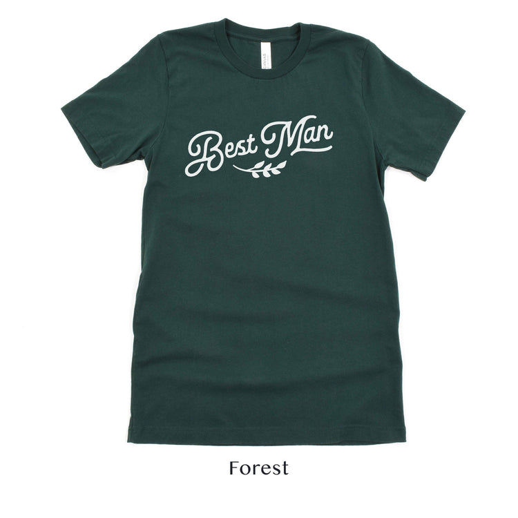 Best Man Short-Sleeve Tee - Small-5x Sizes Available by Oaklynn Lane - Green Shirt