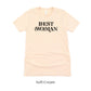 Best (Wo)man Retro Short-sleeve Tee for Best Woman by Oaklynn Lane - Soft Cream Shirt