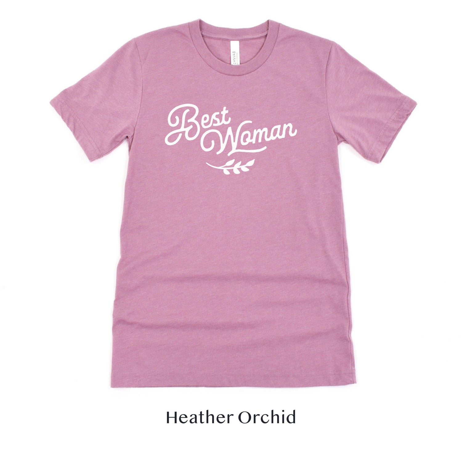 Best Woman Short-Sleeve Tee - Plus Sizes Available by Oaklynn Lane - dusty pink bridesmaid shirt