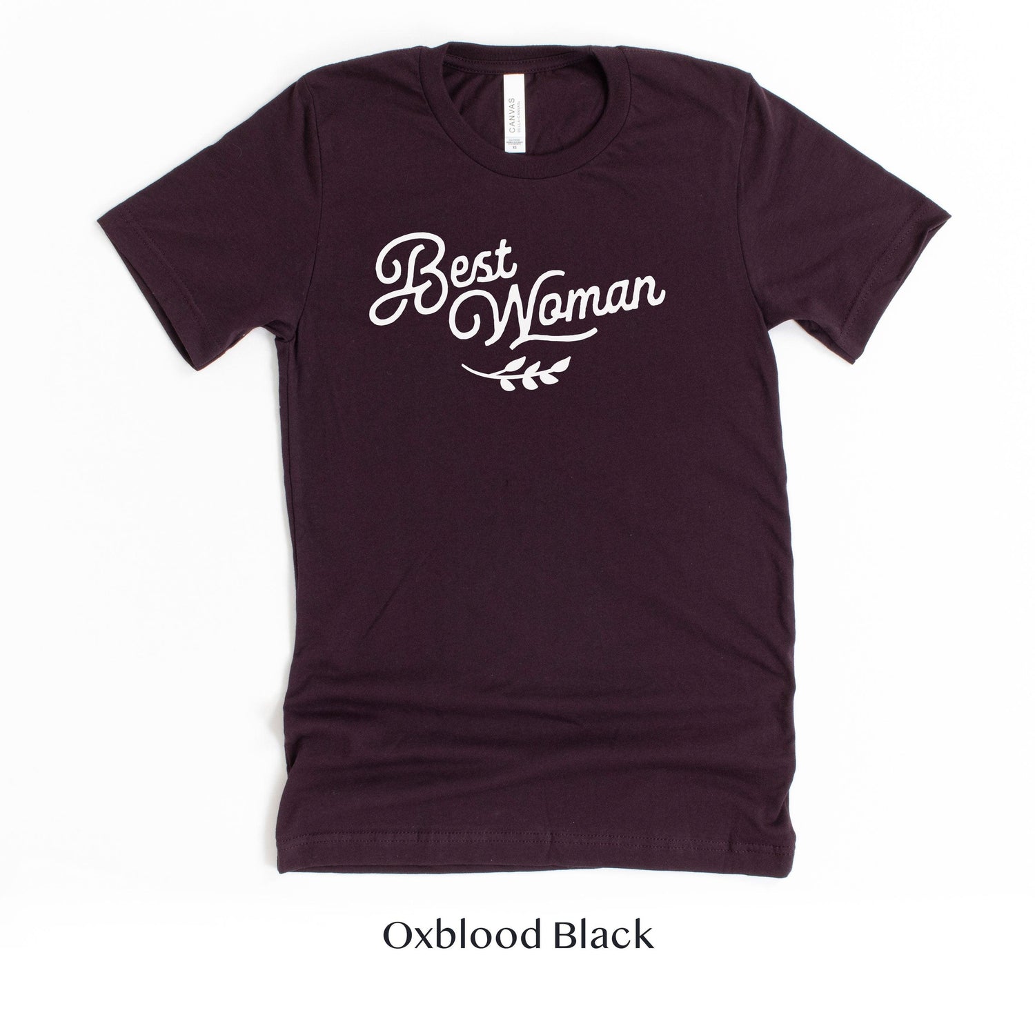Best Woman Short-Sleeve Tee - Plus Sizes Available by Oaklynn Lane - oxblood deep red shirt