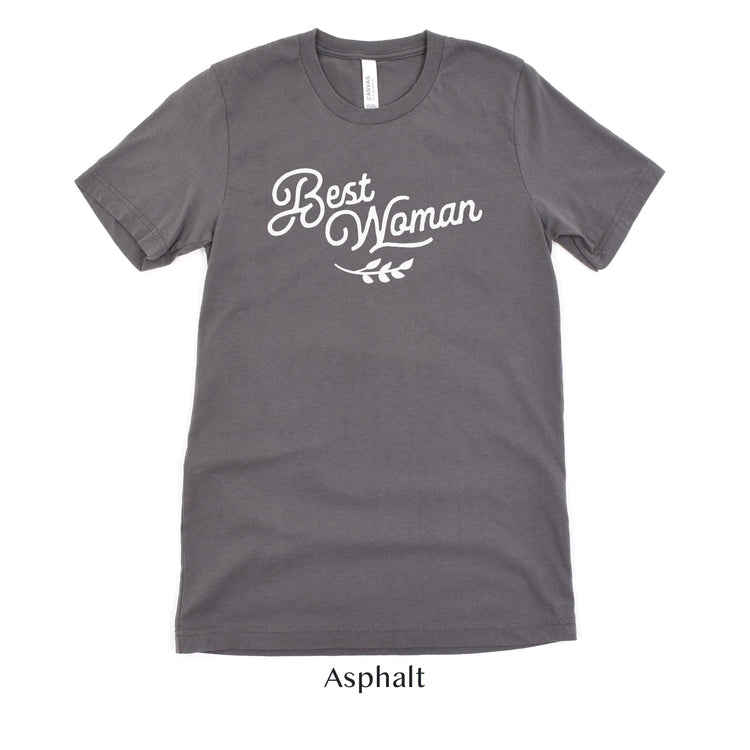 Best Woman Short-Sleeve Tee - Plus Sizes Available by Oaklynn Lane - asphalt grey shirt