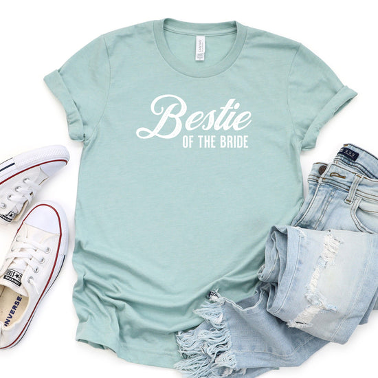 Bestie of the Bride - Vintage Romance - Distressed Unisex t-shirt