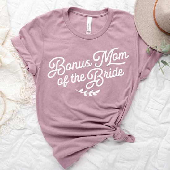 Bonus Mom of the Bride Short-sleeve Tee by Oaklynn Lane - Dusty Rose Tshirt