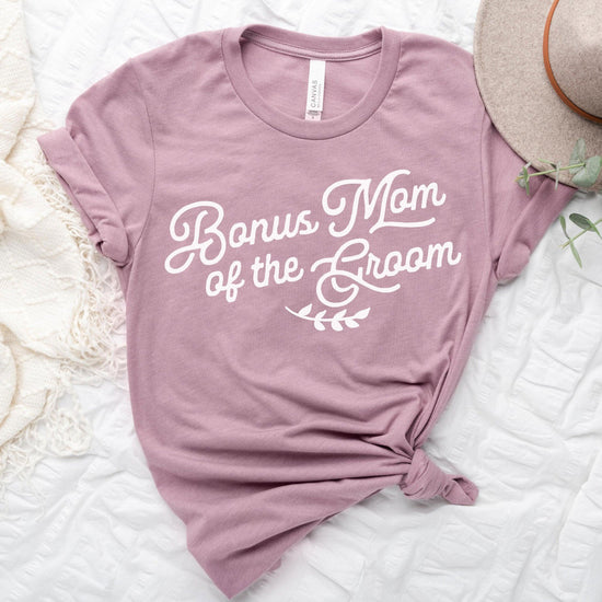 Bonus Mom of the Groom Short-sleeve Tee by Oaklynn Lane - Dusty Rose Tee