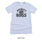 Bouquet Boss Florist Short-sleeve Shirt by Oaklynn Lane - Light Blue Tee