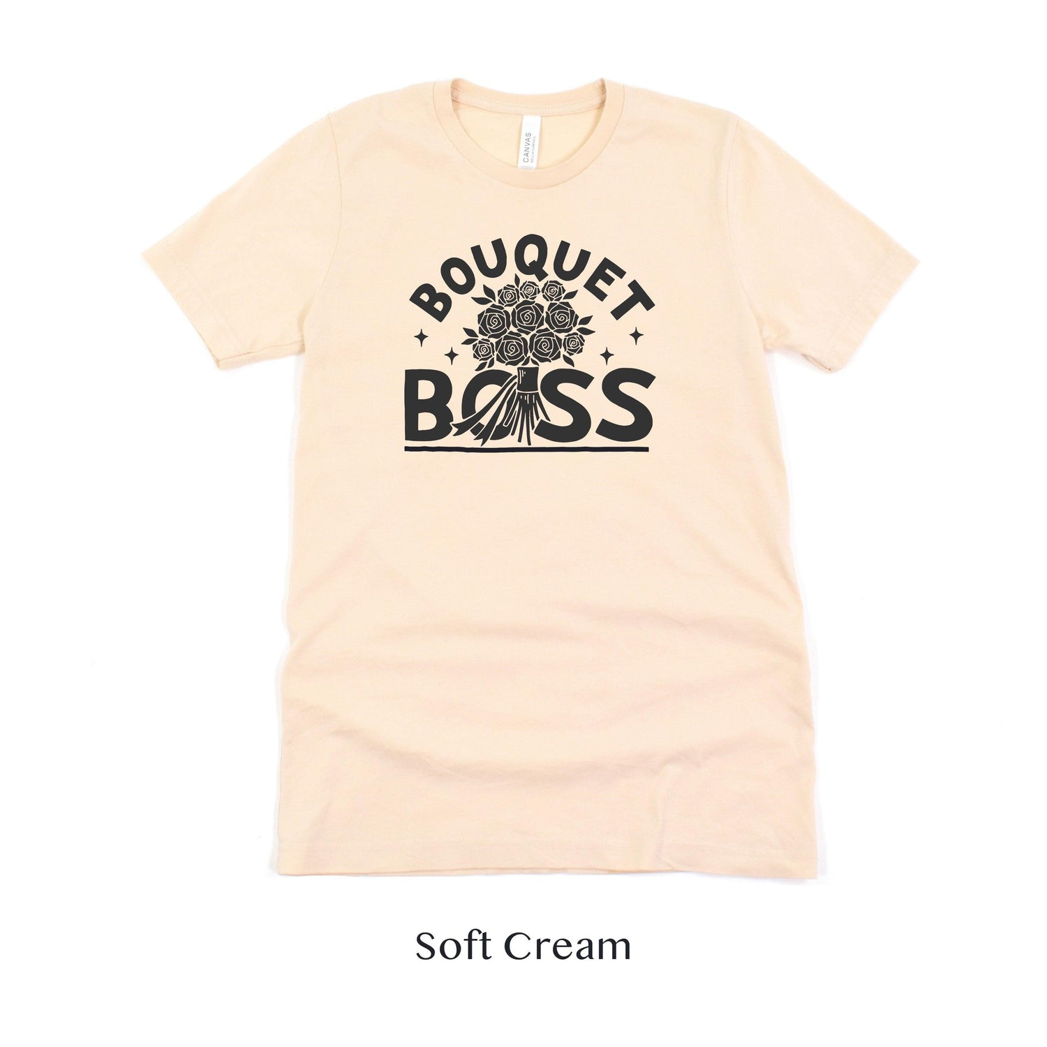 Bouquet Boss Florist Short-sleeve Shirt by Oaklynn Lane - Soft Cream Tee