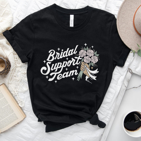 Bridal Support Team with hand Holding Bouquet Design in Black