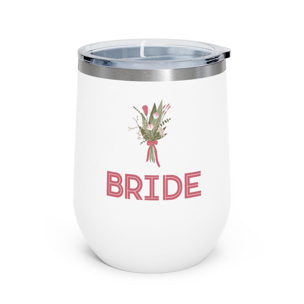 Bride Bachelorette Party 12oz Insulated Wine Tumbler by Oaklynn Lane - Bride Gift