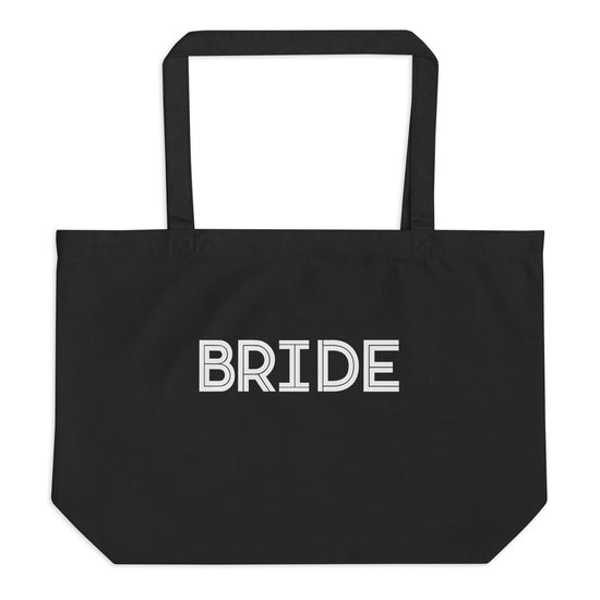 Bride Large organic tote bag Retro by Oaklynn Lane - Black