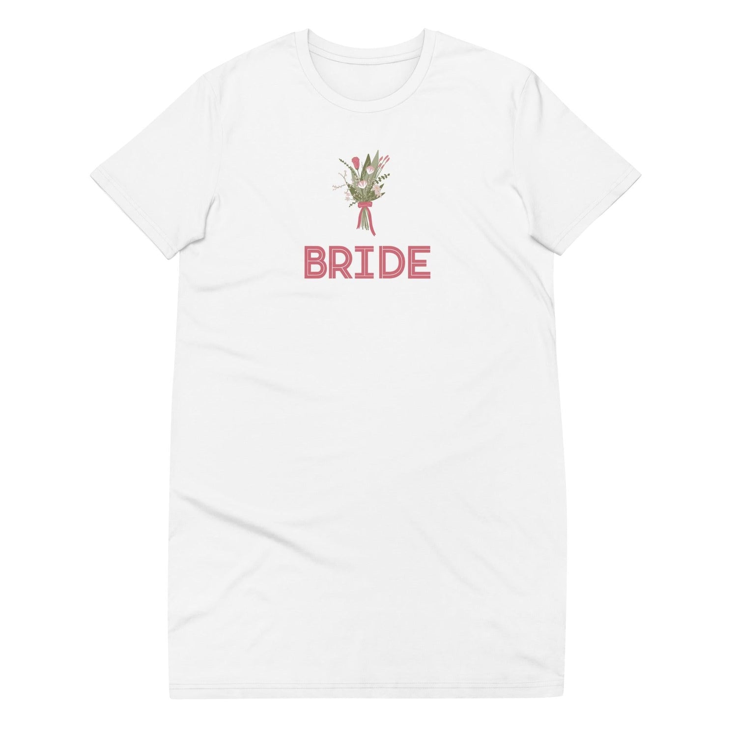 Bride Organic cotton t-shirt dress - Swim Coverup by Oaklynn Lane - White